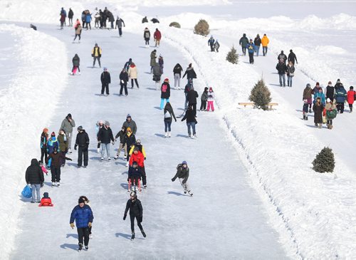 TREVOR HAGAN / WINNIPEG FREE PRESS
The skating trail broke a record for number of days open, Sunday, March 10, 2019.