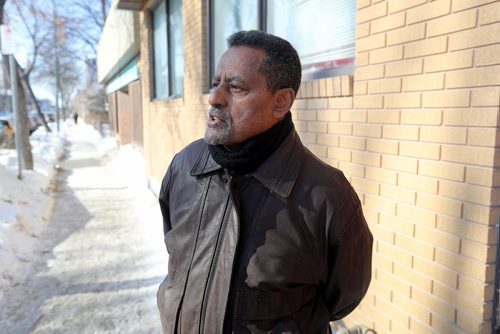 TREVOR HAGAN / WINNIPEG FREE PRESS
Ali Saeed, member of the Ethiopian Society of Winnipeg, speaking outside their headquarters on Selkirk Avenue following news about a plane crash near the Ethiopian capital of Addis Ababa, Sunday, March 10, 2019.