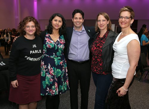JASON HALSTEAD / WINNIPEG FREE PRESS

L-R: Dr. Leslea Walters, Dr. Joann James, Dr. Alon Altman, Dr. Stephanie Johnston and Dr. Wendy Hooper at the Women, Wine and Food fundraiser for the Women's Health Clinic on International Womens Day on March 8, 2019 in Alloway Hall at Manitoba Museum. The obstetrician-gynecologists were part of a group of doctors which was presenting sponsor for the event.
(See Social Page)
