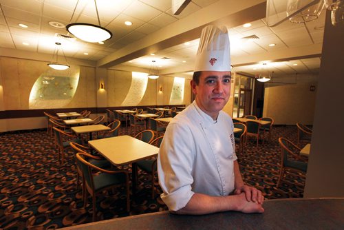 PHIL HOSSACK / WINNIPEG FREE PRESS - Instructor Michael Fitzhenry poses at RRCC in what will be an Indigenous Pop Up restaurant. See Anders' story. -  March 11, 2019.