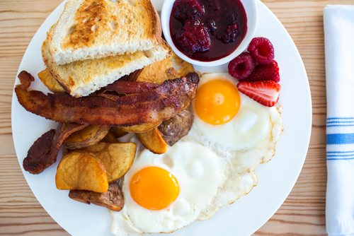 MIKAELA MACKENZIE / WINNIPEG FREE PRESS
The full breakfast at Little Goat (for Munch Madness) in Winnipeg on Tuesday, March 12, 2019. 
Winnipeg Free Press 2019.