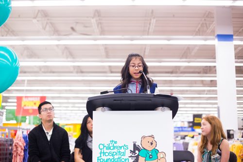 MIKAELA MACKENZIE / WINNIPEG FREE PRESS
Gianna Eusebio, 10, is crowned 2019 Champion Child for the Children's Hospital Foundation of Manitoba at the Walmart Winnipeg South Super Centre in Winnipeg on Tuesday, March 12, 2019. 
Winnipeg Free Press 2019.