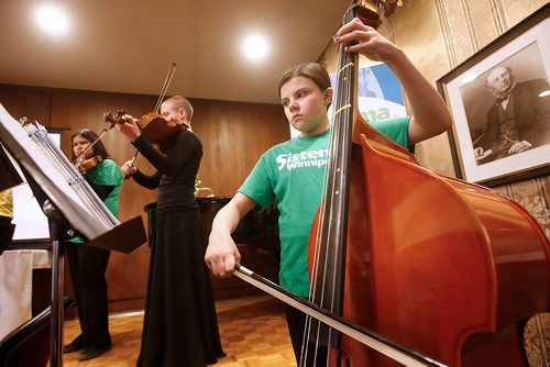 JOHN WOODS / WINNIPEG FREE PRESS
Amelia Isfeld, a student at Sistema Winnipeg, plays for Janice Filmon, Lieutenant Governor, as part of her Conversations and Celebrations series at Government House in Winnipeg Tuesday, March 12, 2019.