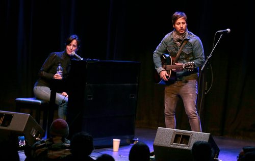 PHIL HOSSACK / WINNIPEG FREE PRESS - Chantal Kreviazuk & Raine Maida perform and answer audience questions Wednesday evening at the Park Theatre. 
STAND-UP
""Their romance made headlines as Canadas beautiful young rock royalty, but nearly two decades and three children later, Raine Maida (Our Lady Peace) and Chantal Kreviazuk struggle  like most people  with their relationship. Im Going to Break Your Heart captures the raw and wrenching journey these renowned singer-songwriters took to find their way back to each other. Filmed on Frances isolated but romantic Saint Pierre et Miquelon island in the dead of winter, the documentary immerses viewers in their musical relationship, even as it exposes long-standing wounds and unresolved heartache. Ultimately, Im Going to Break Your Heart is the true story of rediscovering love through creativity, in which music plays the lead role.""- March13, 2019.