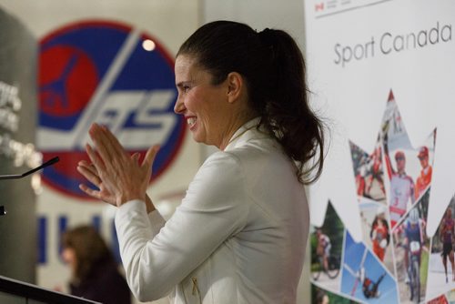 MIKE DEAL / WINNIPEG FREE PRESS
Kirsty Duncan, Federal Minister of Science and Sport, announced $3 million in funding over four years to the Canadian Association for the Advancement of Women and Sport and Physical Activity (CAAWS) to support its efforts to increase participation of women and girls in sport as athletes and leaders during an event at the Manitoba Sports Hall of Fame.
190314 - Thursday, March 14, 2019.