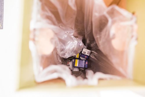 MIKAELA MACKENZIE / WINNIPEG FREE PRESS
The recycling bin for cannabis containers at Tokyo Smoke in Winnipeg on Thursday, March 14, 2019. 
Winnipeg Free Press 2019.