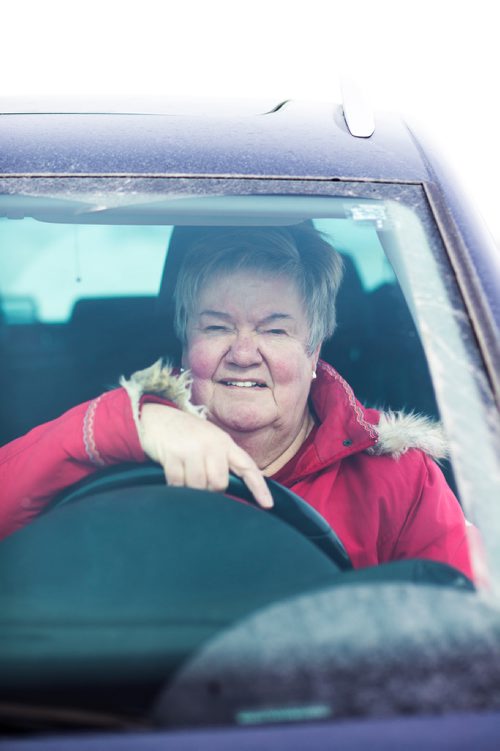 MIKAELA MACKENZIE / WINNIPEG FREE PRESS
Connie Newman, executive director of the Manitoba Association of Senior Centres, poses for a portrait in her car Winnipeg on Thursday, March 14, 2019. Newman believes driver retesting should be outcome-based (collisions, medical conditions) regardless of age, without mandatory age-based retesting.
Winnipeg Free Press 2019.