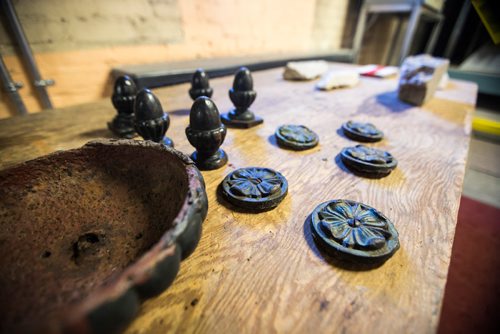 MIKAELA MACKENZIE / WINNIPEG FREE PRESS
Loose pieces that have been taken off of the Manitoba Legislative Building in Winnipeg on Friday, March 15, 2019. $10 million in annual funding was announced for the restoration and preservation of the building.
Winnipeg Free Press 2019.