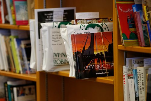 JOHN WOODS / WINNIPEG FREE PRESS
Randy Turner books sit on the hold shelf at McNally Robinson Bookstore in Winnipeg Sunday, March 17, 2019. Turner, a Winnipeg Free Press writer, died last week from cancer.