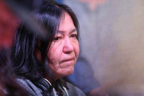 RUTH BONNEVILLE / WINNIPEG FREE PRESS


Local - death of a baby in foster home

Vera Green, from Bloodvein First Nation and  the grandmother of Vanatasia Unique Emerald Green, who died while in foster care, sheds tears at press conference at Canad Inns, Tuesdsy.  


The Assembly of Manitoba Chiefs Womens Council and the First Nations Family Advocate Office held the news conference with the mother, father, family members and friends from their community on the request of the family to share their story and concerns over the death of their baby girl in a foster home at the time of her death.

See Alex Paul story. 

March 19,, 2019
