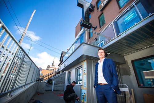 MIKAELA MACKENZIE / WINNIPEG FREE PRESS
John Arbuthnot, CEO of Delta 9 Cannabis, poses outside of the new store in Osborne Village in Winnipeg on Wednesday, March 20, 2019. 
Winnipeg Free Press 2019.