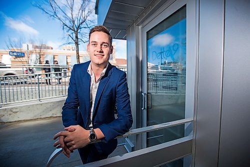 MIKAELA MACKENZIE / WINNIPEG FREE PRESS
John Arbuthnot, CEO of Delta 9 Cannabis, poses outside of the new store in Osborne Village in Winnipeg on Wednesday, March 20, 2019. 
Winnipeg Free Press 2019.