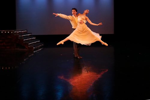 PHIL HOSSACK / WINNIPEG FREE PRESS - Dmitri Dovgoselets and Elizabeth Lamont perform the "Claire de Lune Pas de deus Wednesday evening as the RWB unveiled their Milestone 80th Season. See Erin's story.  - March20, 2019.