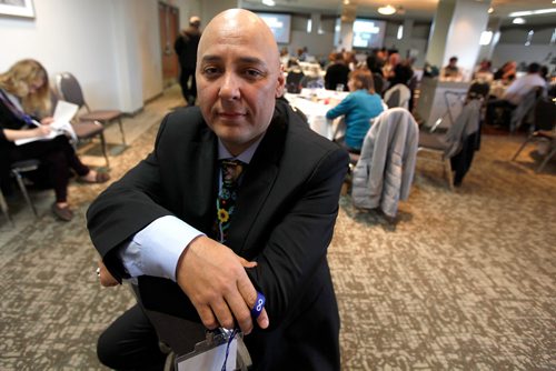 PHIL HOSSACK / WINNIPEG FREE PRESS - Duane Morrisseau-Beck at the MMF 60's scoop event Saturday. Melissa Martin story.  -  March 23, 2019.