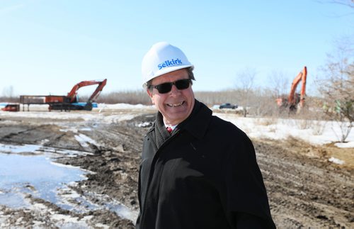 RUTH BONNEVILLE / WINNIPEG FREE PRESS

BIZ - Ground breaking on Selkirk's largest development in decades. Vaughan Street West.

Selkirk Manitoba  mayor Larry Johannson along with members of Selkirk's city council, and local developers hold ground-breaking photo op to signify the start of one of Selkirk's largest developments in decades, called Vaughan Avenue West, Monday.  

Photo of Selkirk Manitoba  mayor Larry Johannson at development site Monday.

March 25, 2019

