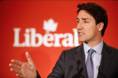 JOHN WOODS / WINNIPEG FREE PRESS
Prime Minister Justin Trudeau speaks to a room of supporters at a Liberal party donor appreciation event in Winnipeg Monday, March 25, 2019.