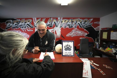 RUTH BONNEVILLE / WINNIPEG FREE PRESS


LOCAL - James Favel, Bear Clan Patrol 

Portrait personality photos for feature story on James Favel of the Bear Clan Patrol .  Photos at the Bear Clan headquarters at 584 Selkirk Ave. 

Bear Clan Patrol Executive Director,James Favel, looks over the sign in sheet at the front desk at the clan.  

See Doug Speirs story. 

March 26, 2019


