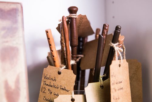 MIKAELA MACKENZIE / WINNIPEG FREE PRESS
Protegga Wand Shoppe wands for sale at Sweet C Bakery in Winnipeg on Wednesday, March 27, 2019. For Dave Sanderson story.
Winnipeg Free Press 2019.