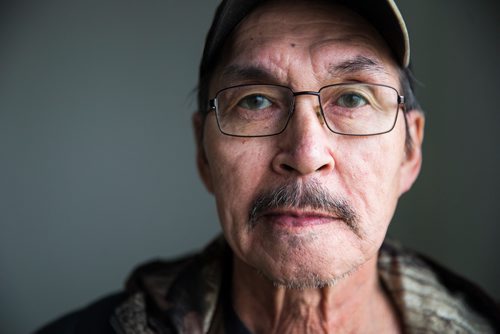 MIKAELA MACKENZIE / WINNIPEG FREE PRESS
Simeoni Tatty, a 62-year-old Inuk man from Rankin Inlet currently being treated for bladder cancer with immunotherapy, poses for a portrait in Winnipeg on Friday, March 29, 2019.  For Joel Schlesinger story.
Winnipeg Free Press 2019.