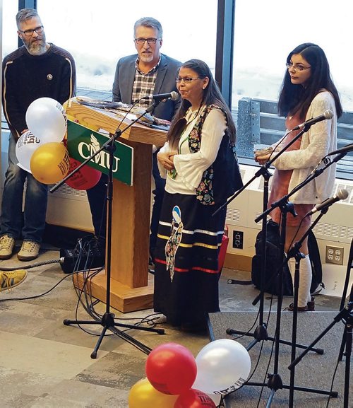 Canstar Community News March 26, 2019 - Winnipeggers, faith groups and local musicians gathered at Canadian Mennonite University on March 26 to urge the Senate of Canada to pass Bill C-262 before the House of Commons rises for the summer. (DANIELLE DA SILVA/SOUWESTER/CANSTAR)