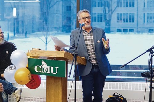 Canstar Community News March 26, 2019 - Winnipeggers, faith groups and local musicians gathered at Canadian Mennonite University on March 26 to urge the Senate of Canada to pass Bill C-262 before the House of Commons rises for the summer. (DANIELLE DA SILVA/SOUWESTER/CANSTAR)