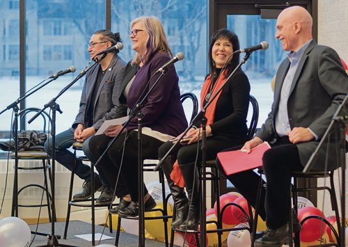 Canstar Community News March 26, 2019 - Winnipeggers, faith groups and local musicians gathered at Canadian Mennonite University on March 26 to urge the Senate of Canada to pass Bill C-262 before the House of Commons rises for the summer. (DANIELLE DA SILVA/SOUWESTER/CANSTAR)