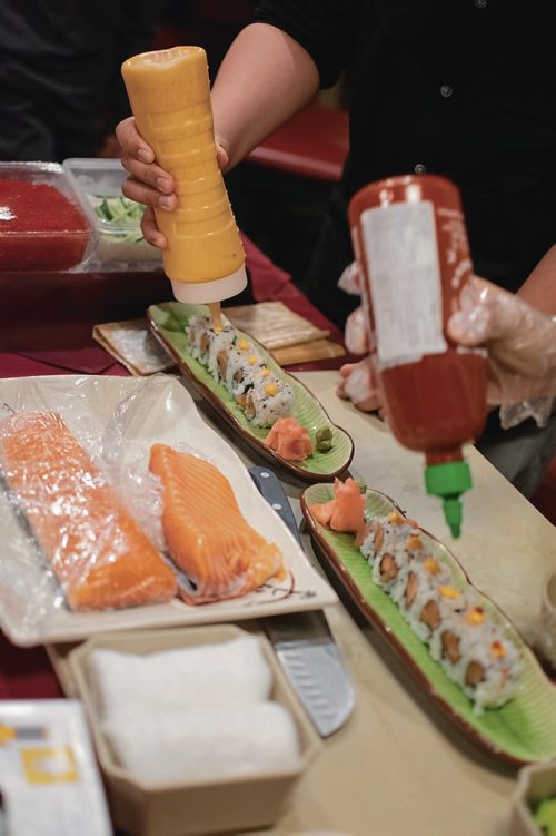 Canstar Community News March 26, 2019 - Dream Factory kid Karmyn Maranan and her family got to make sushi at Ichiban Japanese Steak House on March 28 to launch the fundraising campaign for her trip to Japan. (EVA WASNEY/CANSTAR COMMUNITY NEWS/METRO)