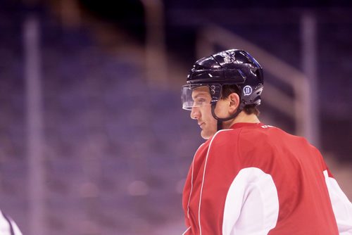 MIKAELA MACKENZIE / WINNIPEG FREE PRESS
Defenceman Peter Stoykewych at the pre-game skate at Bell MTS Place in Winnipeg on Tuesday, April 2, 2019.  For Taylor Allen story.
Winnipeg Free Press 2019.