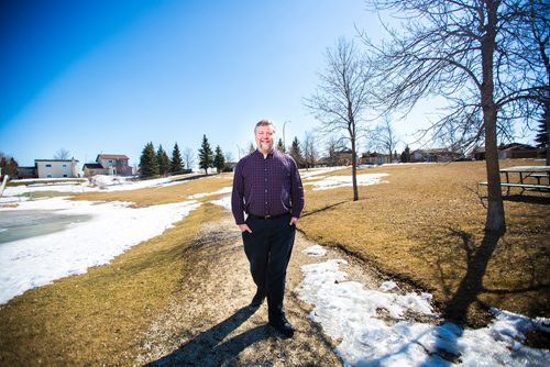 MIKAELA MACKENZIE / WINNIPEG FREE PRESS
Clinical psychologist Dr. Jason Ediger poses for photos in Winnipeg on Wednesday, April 3, 2019.  Getting outside and being active can help with mental health. For Sabrina Carnevale story.
Winnipeg Free Press 2019.