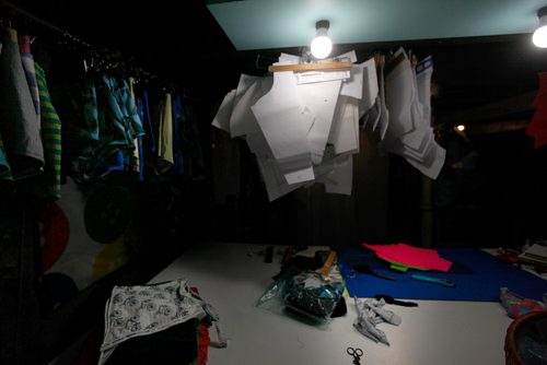 PHIL HOSSACK / WINNIPEG FREE PRESS - INTERSECTION - Paper patterns hang from the rafters of Laura Everett's West End home and studio. See Dave Sanderson's story.  - March 30, 2019.