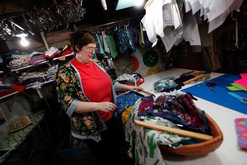 PHIL HOSSACK / WINNIPEG FREE PRESS - INTERSECTION - Home made and hand made, underwear by Underthere  Laura Everett shows off her product in her West End home and studio. See Dave Sanderson's story.  - March 30, 2019.