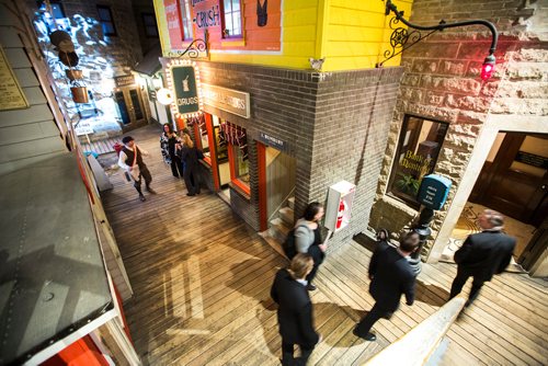 MIKAELA MACKENZIE / WINNIPEG FREE PRESS
Gala attendees walk through the 1919 strike exhibit at the Manitoba Museum Tribute Gala honouring the Winnipeg Free Press in Winnipeg on Thursday, April 4, 2019.  For Jason Bell story.
Winnipeg Free Press 2019.