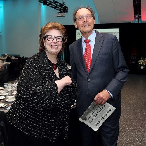 JASON HALSTEAD / WINNIPEG FREE PRESS

L-R: Former Winnipeg mayor Susan Thompson and Winnipeg Free Press co-owner Ron Stern at the Manitoba Museum's annual Tribute Gala, which honoured the Winnipeg Free Press, at Alloway Hall on April 4, 2019. (See Social Page)