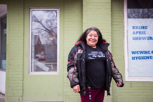 MIKAELA MACKENZIE / WINNIPEG FREE PRESS
Diane Plante, who has used the services and volunteers at the centre, poses for a portrait at the West Central Women's Resource Centre in Winnipeg on Monday, April 8, 2019.
Winnipeg Free Press 2019.