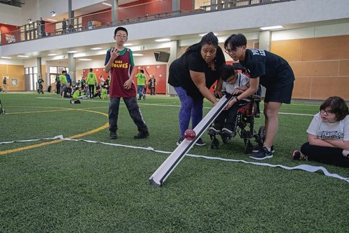 Canstar Community News April 3, 2019 - Students from accross Winnipeg met at the University of Winnipeg on April 3 for the Special Olympics Manitoba boccee event. (EVA WASNEY/CANSTAR COMMUNITY NEWS/METRO)