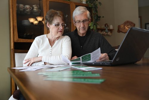 RUTH BONNEVILLE / WINNIPEG FREE PRESS 

Ernie and Charlotte Wiens, who are Mennonite faith, have diverted their taxes to Conscience Canada's Peace Tax Fund for 10 years.  Now CRA is reducing their pensions because of this. 
April 8, 2019

Se John Longhurst story. 

April 8, 2019