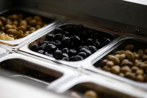 JOHN WOODS / WINNIPEG FREE PRESS
Olives at Blady Middle Eastern in Winnipeg Monday, April 8, 2019.

Reporter: ? - for review