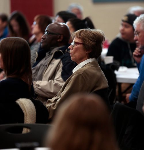 PHIL HOSSACK / WINNIPEG FREE PRESS - Nearly 100  attended a discussion of "gender Impacts of Resources Development" at the Ukrainian Labour Temple Thursday afternoon. See story. - April 11, 2019.