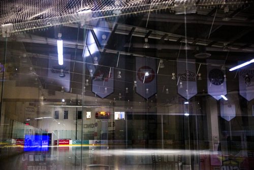 MIKAELA MACKENZIE / WINNIPEG FREE PRESS
The rink at the Moose's last media day at the Bell MTS Iceplex in Winnipeg on Monday, April 15, 2019. 
Winnipeg Free Press 2019.