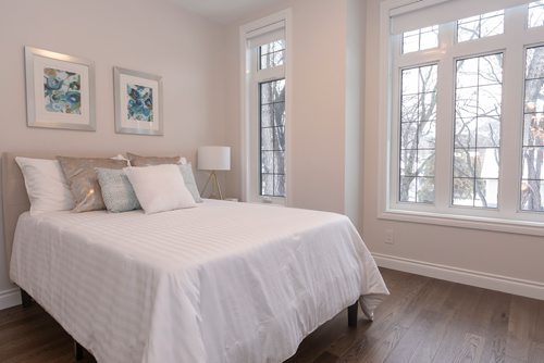 SASHA SEFTER / WINNIPEG FREE PRESS
One of the two extra bedrooms on the second floor of a new home build at 95 Borebank street located in Winnipeg's River Heights suburb.
190415 - Monday, April 15, 2019.