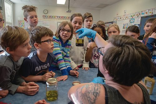 Canstar Community News April 11, 2019 - Students at Ecole Dieppe in Charleswood are growing vegetables in their classroom. (EVA WASNEY/CANSTAR COMMUNITY NEWS/METRO)