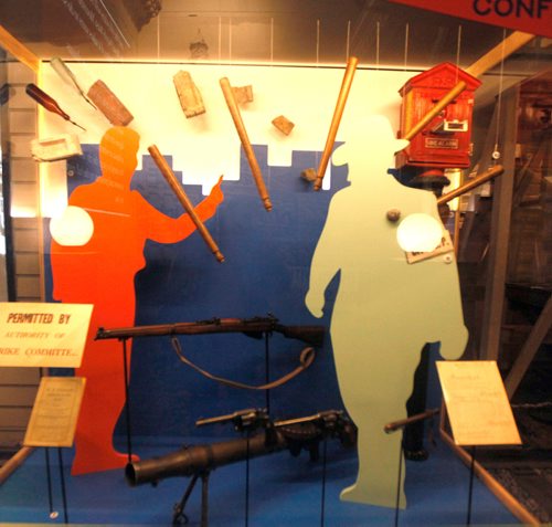 PHIL HOSSACK / WINNIPEG FREE PRESS - Display of weapons used during the General Strike on display at the Manitoba Museum. - April16, 2019.