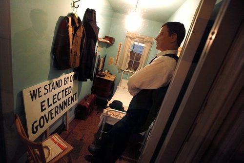 PHIL HOSSACK / WINNIPEG FREE PRESS - Rooming house 'special police member' in the General Strike display at the Manitoba Museum. Jessica B's story. - April16, 2019.