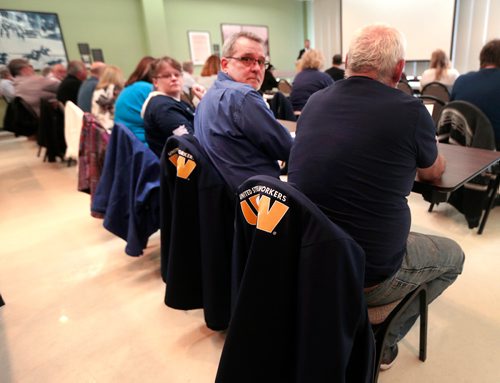 PHIL HOSSACK / WINNIPEG FREE PRESS - WLC members attend the first monthly meeting of the Winnipeg Labour Council since president Basia Sokal's well-publicized resignation is at 6 p.m. at Union Centre on Broadway - April16, 2019.