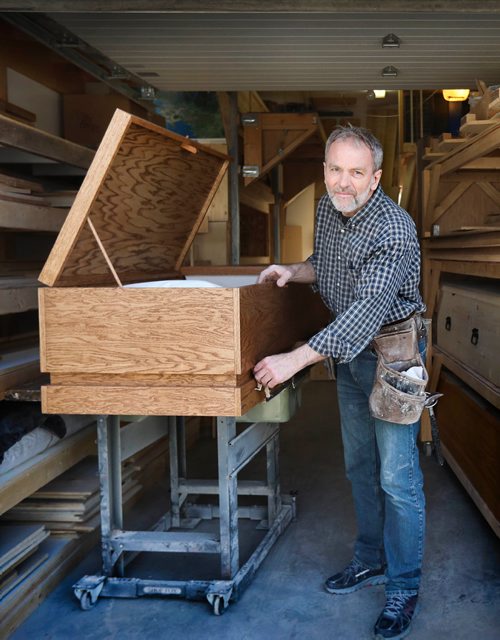 RUTH BONNEVILLE / WINNIPEG FREE PRESS 

49.8 Intersection Page,  Casket maker

Photos of Rick Zerbe Cornelsen, owner of The Village Casketmaker, in his home-based workshop making bio-friendly caskets & urns. 

Dave Sanderson story


April 17, 2019