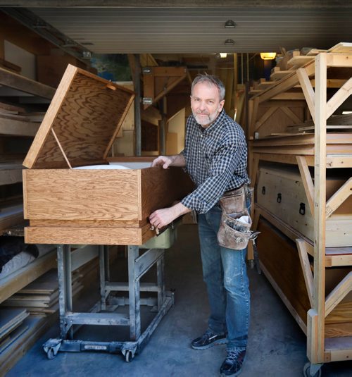 RUTH BONNEVILLE / WINNIPEG FREE PRESS 

49.8 Intersection Page,  Casket maker

Photos of Rick Zerbe Cornelsen, owner of The Village Casketmaker, in his home-based workshop making bio-friendly caskets & urns. 

Dave Sanderson story


April 17, 2019