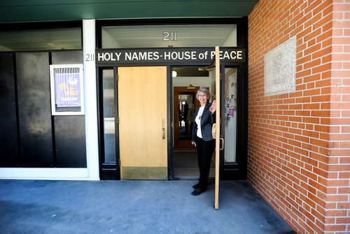 RUTH BONNEVILLE / WINNIPEG FREE PRESS 

LOCAL Sunday Feature  - Holy Names House of Peace


For Sunday feature April 24 
The Places We Meet: The doors of the downtown Holy Names House of Peace are open all day for downtown residents to pray, hang out, or attend a 12-step program meeting. 

Photo of Sr. Lesley Sacouman, executive coordinator, at the door to the chapel which is open 350 days of the year, on an average of 13 hours a day.  


See Brenda Suderman Story.


April 16, 2019