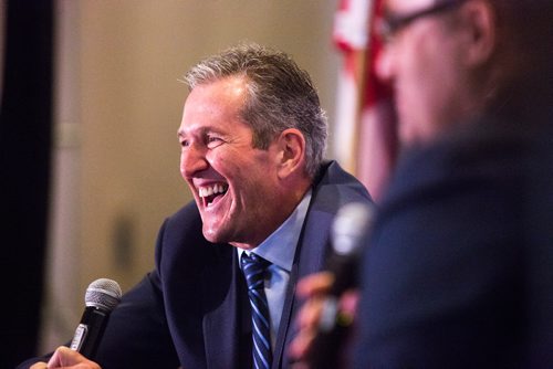 MIKAELA MACKENZIE/WINNIPEG FREE PRESS
Premier Brian Pallister speaks at a Chamber of Commerce event at the RBC Convention Centre in Winnipeg on Thursday, April 18, 2019. 
Winnipeg Free Press 2019