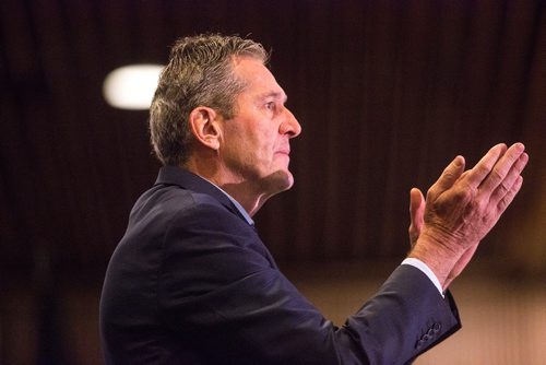 MIKAELA MACKENZIE/WINNIPEG FREE PRESS
Premier Brian Pallister speaks at a Chamber of Commerce event at the RBC Convention Centre in Winnipeg on Thursday, April 18, 2019. 
Winnipeg Free Press 2019