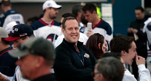 PHIL HOSSACK / WINNIPEG FREE PRESS - Party Organizer Jason Smith at the Whiteout Party Thursday. - April 18, 2019.